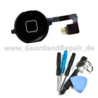 Homebutton Reparatur Set fr iPhone 4S -schwarz-