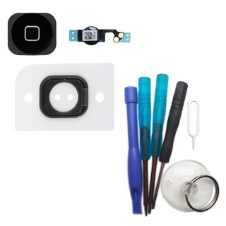Homebutton Reparatur Set für Apple iPhone 5 -schwarz-
