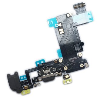 Dock Connector Ladebuchse Mikrofon Antenne Audio Jack für iPhone 6S Plus -schwarz-