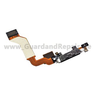 USB Ladebuchse Dock Connector Flexkabel für iPhone 4S -Schwarz-