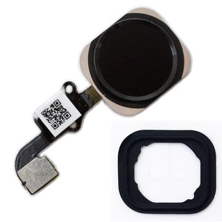 Home Button Flex Kabel ID Sensor Touch Ersatz Menü Taste Gummi, schwarz für iPhone 6S