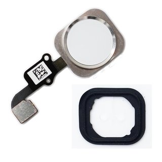 Homebutton Reparatur Set - silber/weiß - für iPhone 6S